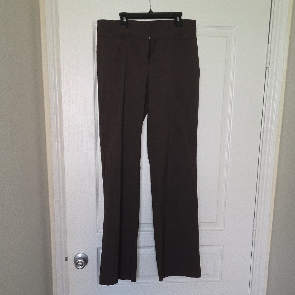 New York & Company Brown Straight Leg Dress Pants